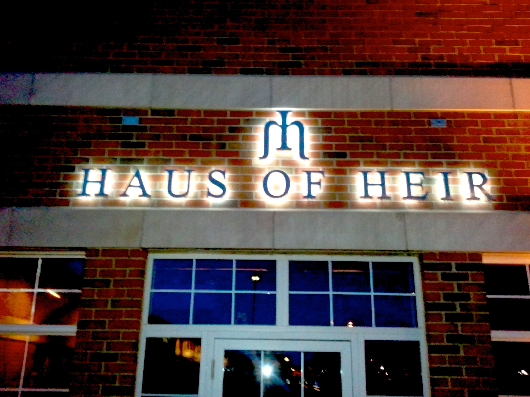 backlit sign