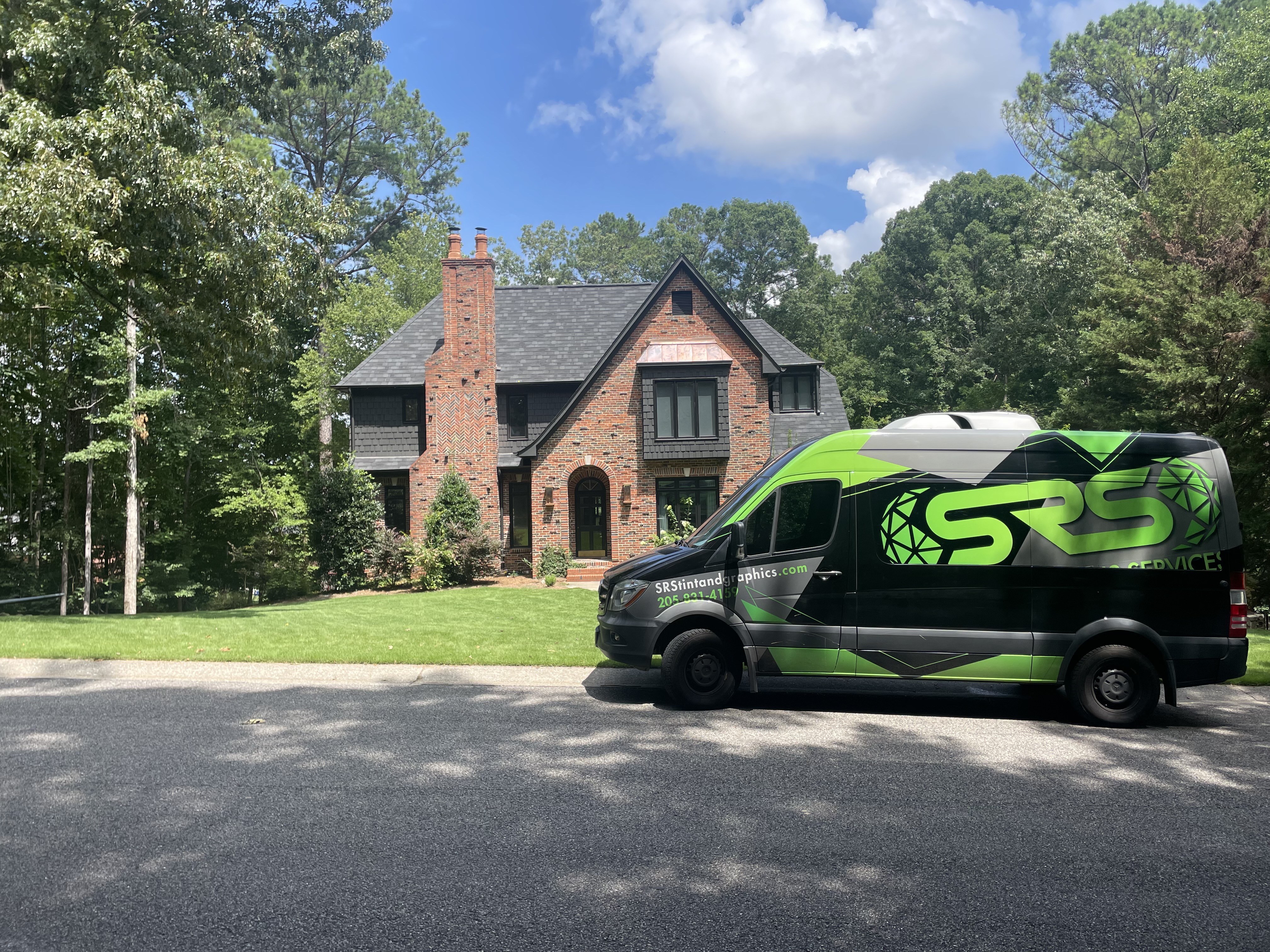 Mountain Brook, AL - Non-Reflective Window Tint Installation on Garage Doors