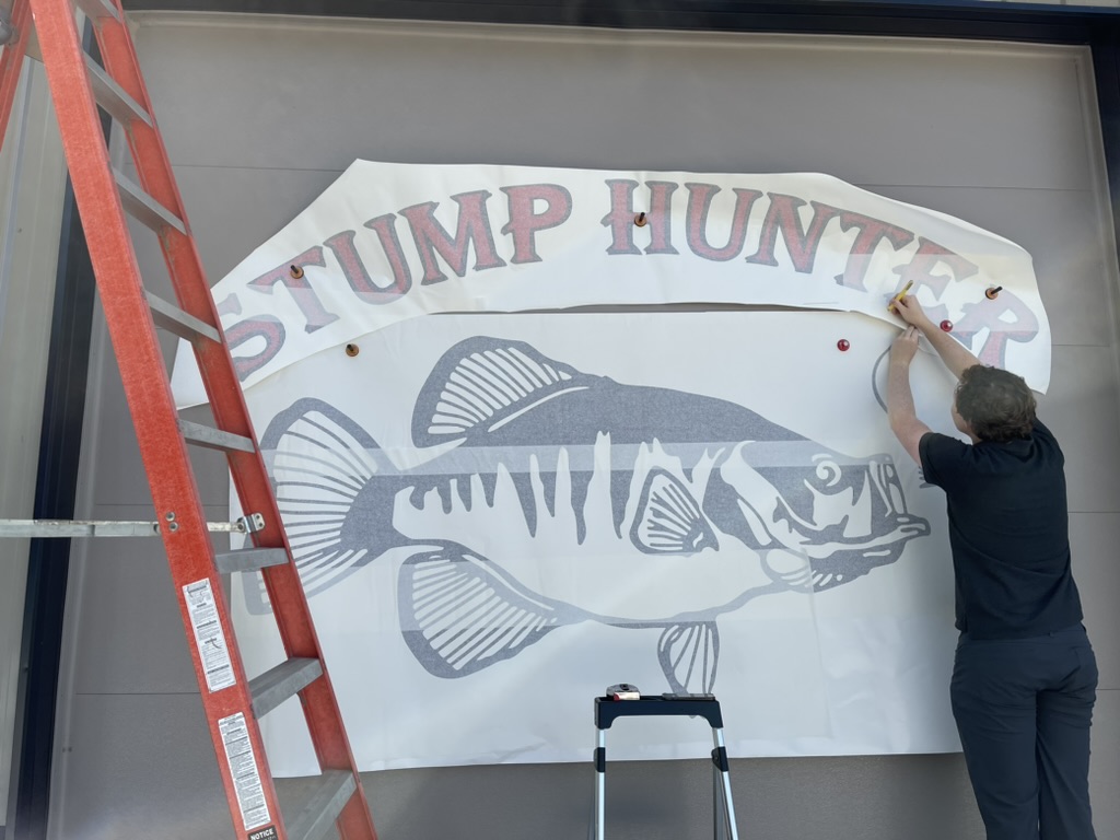 Bloomington IL - Sign Company Designs Custom Garage Wrap for Landscaping Company