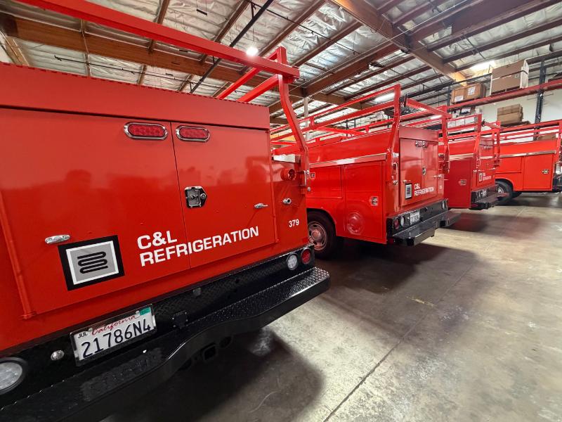 Fullerton, CA, C&L Refrigeration Gets Ten New Ford Trucks Branded with Fleet Graphics!