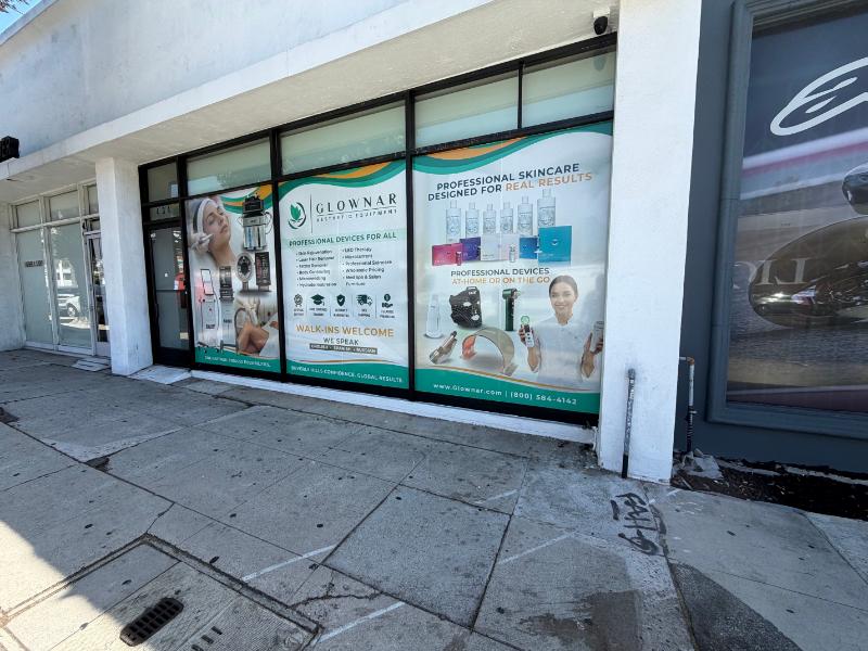 Los Angeles, CA: Perforated Window Graphics Create a Bold Storefront for Glownar!