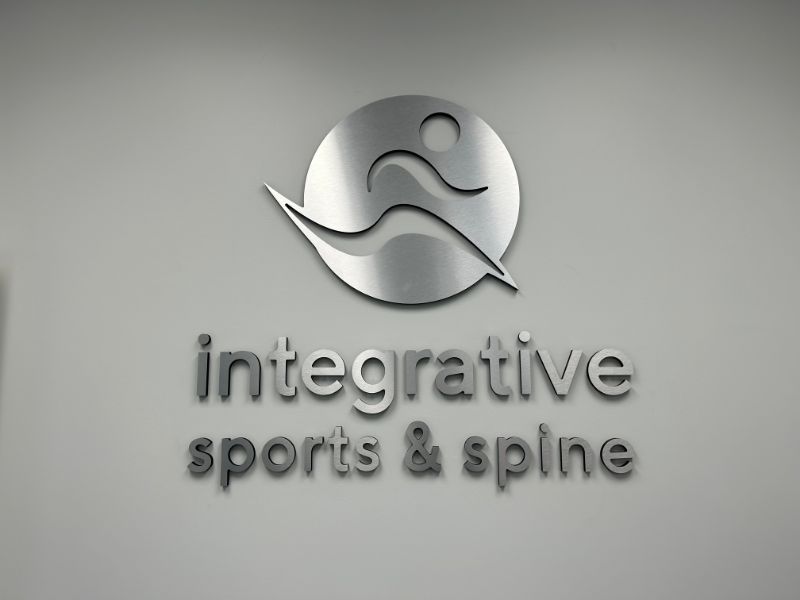 Beautiful Brushed Metal Lobby Logo Sign for Medical Offices in Los Angeles CA