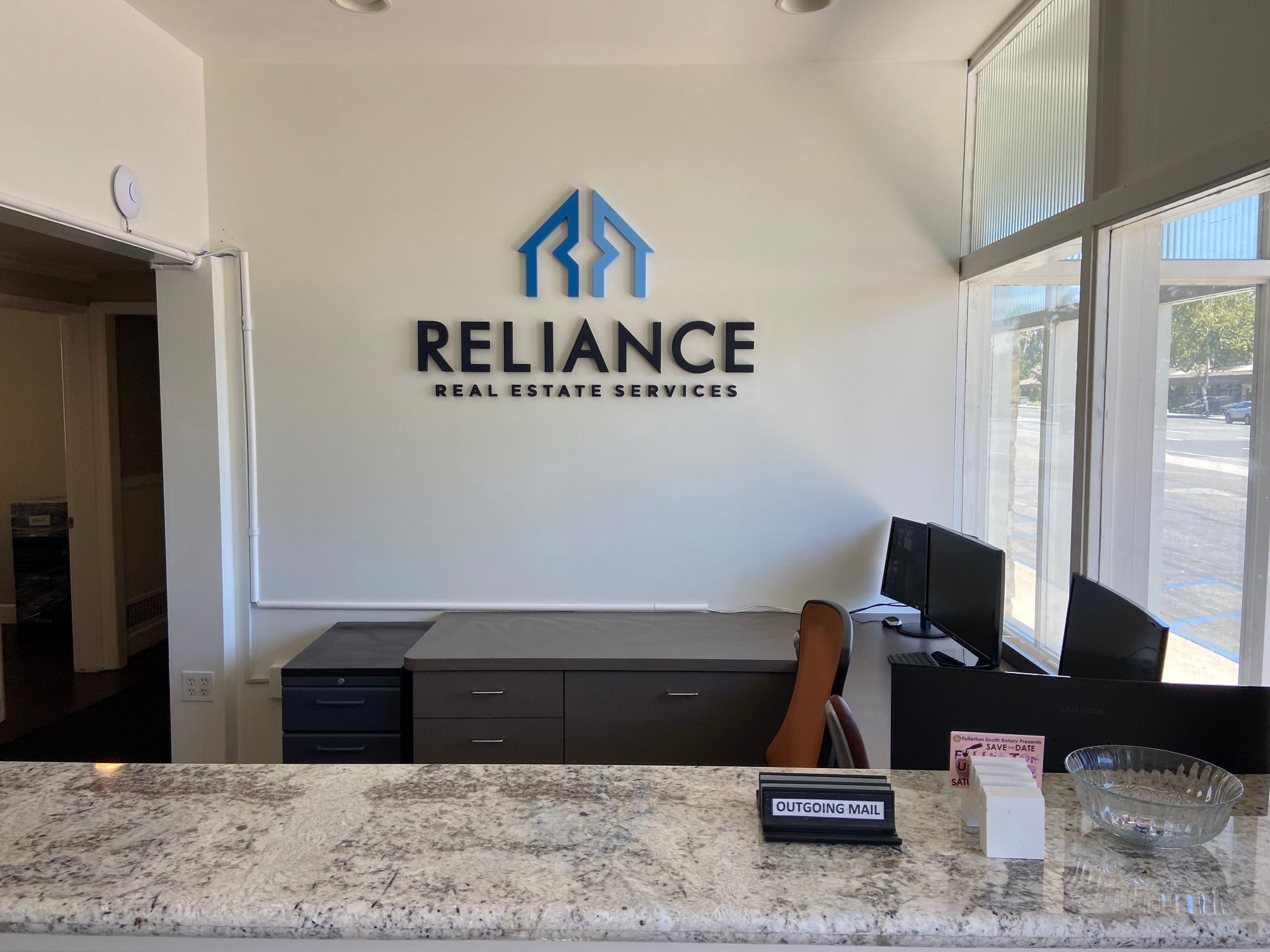 Custom Lobby Wall Logo Signs for Offices in Fullerton CA Welcome Visitors
