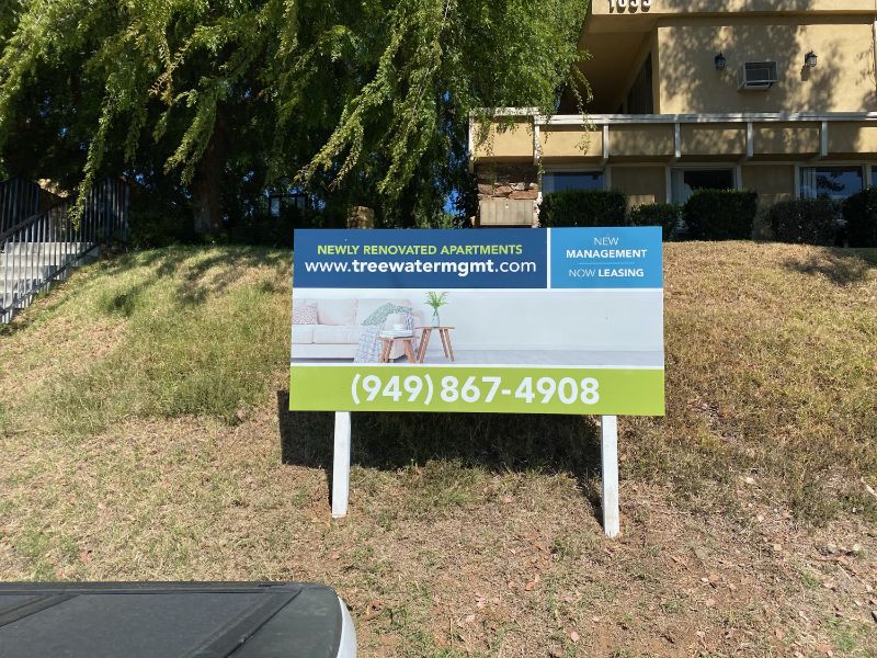 commercial real estate “For Lease” Signs in Orange County CA