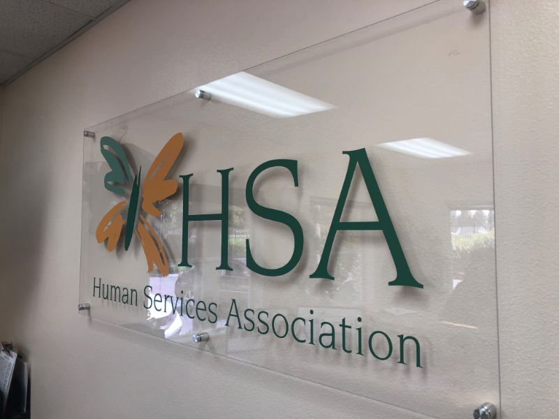 cost-effective and attractive plexiglass wall logo sign in Bell Gardens CA