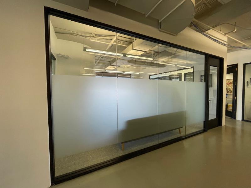 frosted privacy film for office glass in los angeles, ca
