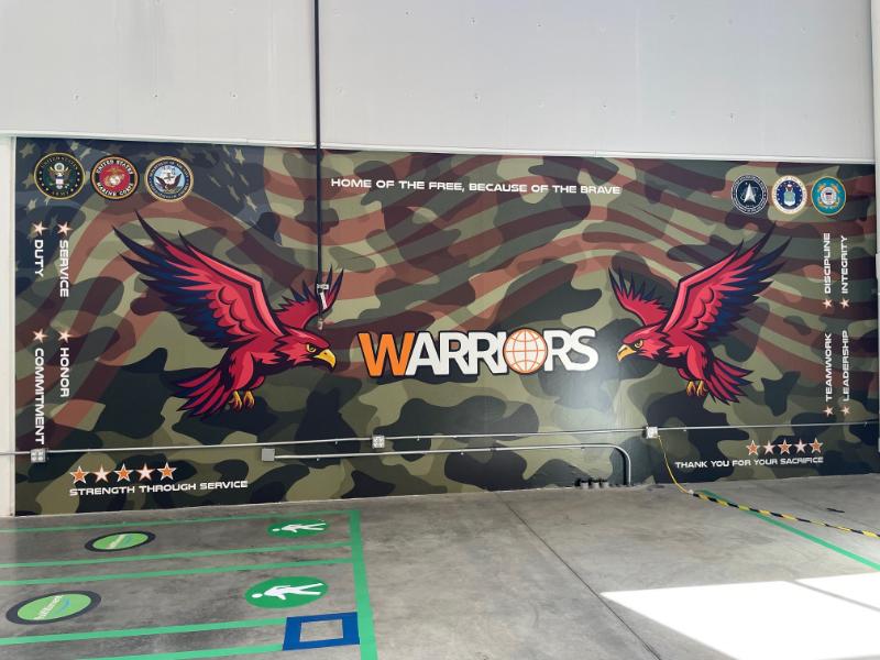 Military wall graphics in Riverside, ca