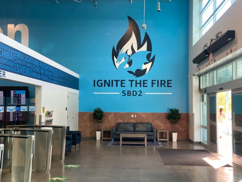 Los Angeles, ca giant wall logo decals and lettering