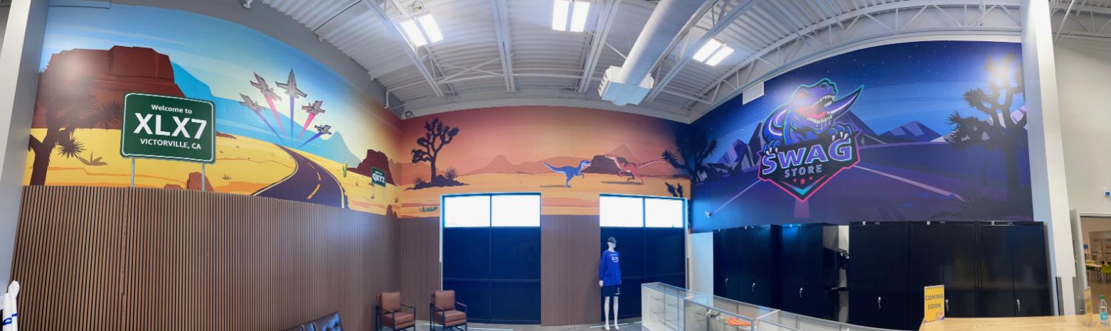 Giant wall graphics for large warehouse areas in san bernardino county, ca