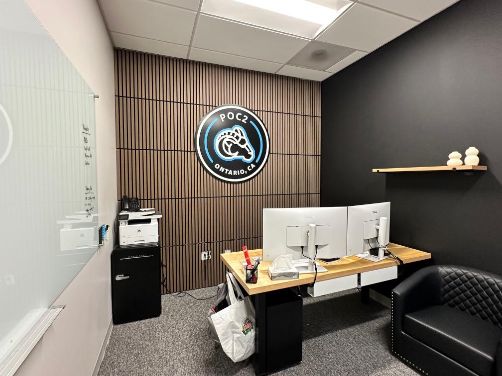 two layer dimensional logo signs cut from acrylic in ontario, ca