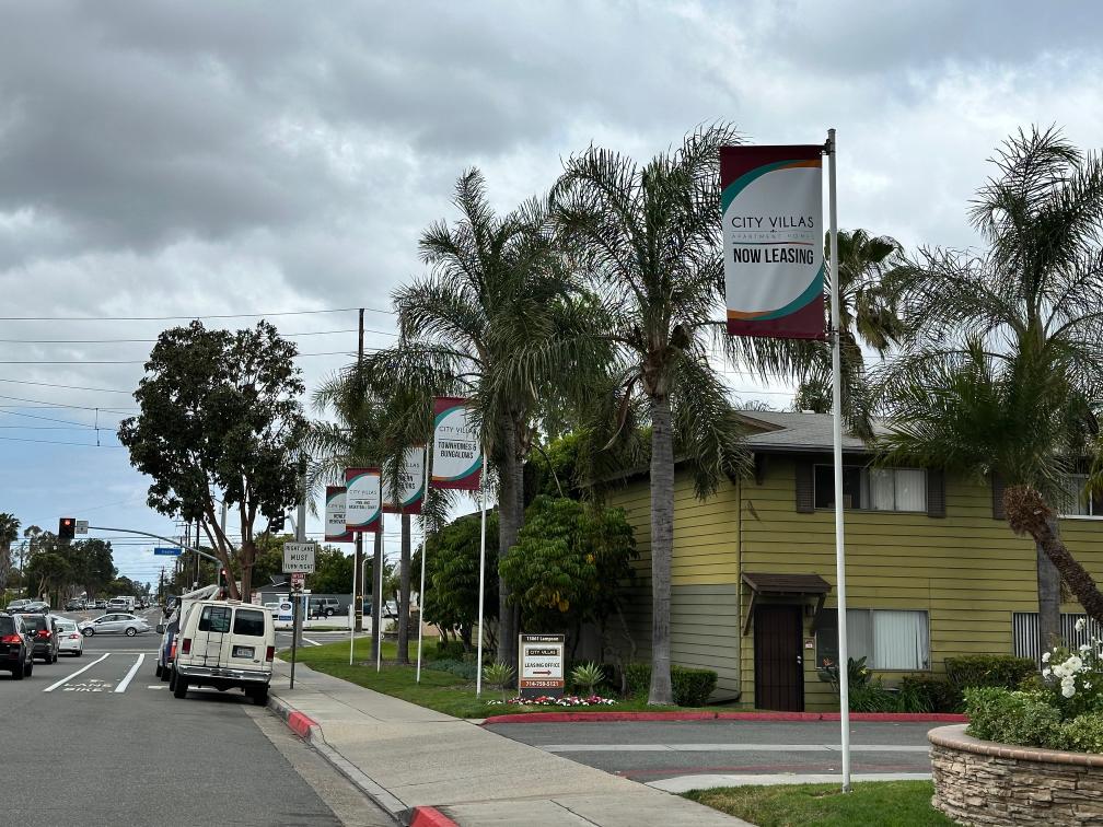 Pole banners for apartment complexes in garden grove, ca