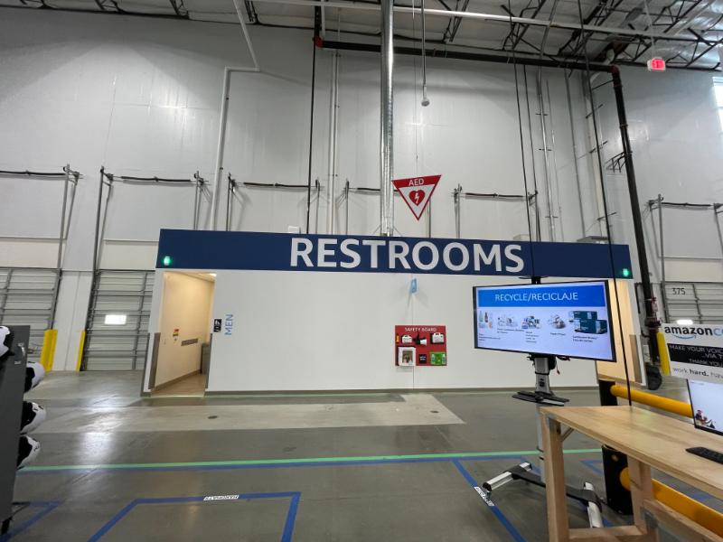 wayfinding wall graphics for warehouses in fontana, ca