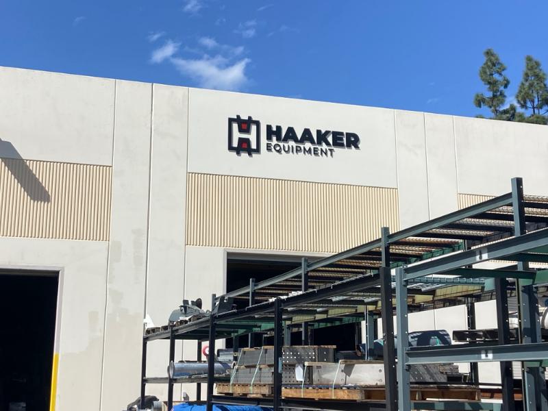 Custom acrylic building signs design build permit install in los angeles, ca