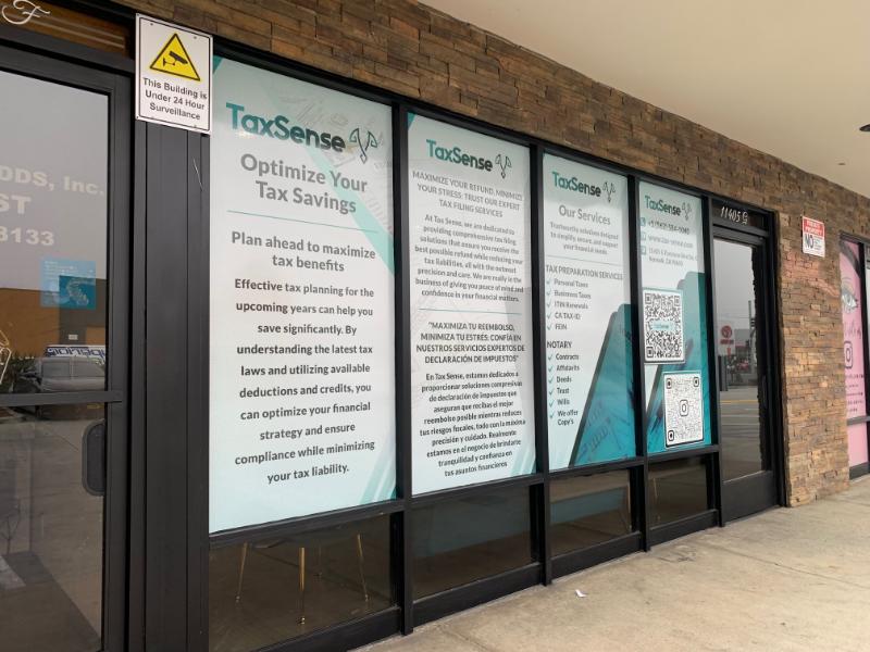 custom designed window graphics in norwalk, ca