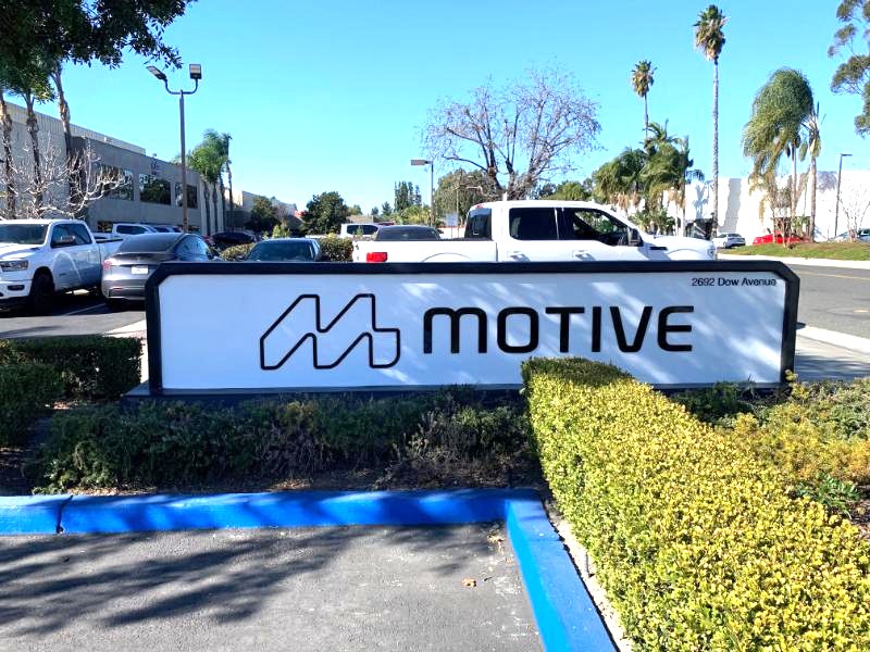 monument signs reconditioned with new logos and lettering in tustin, ca