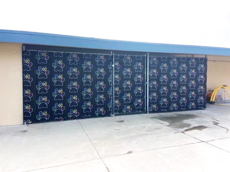 mesh fence banner wraps for schools in orange county, ca
