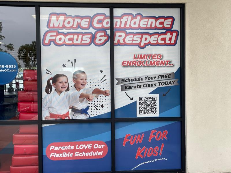 advertising with window graphics in Orange County CA
