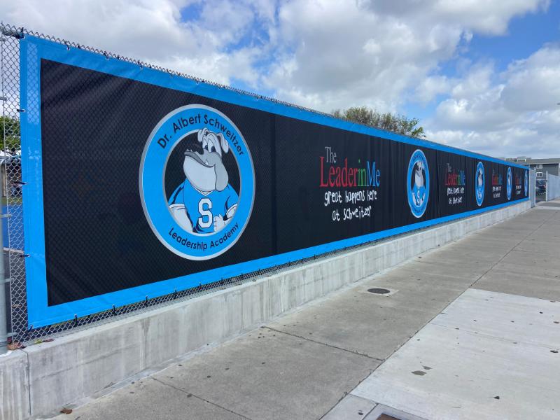 heavy duty mesh fence banners for schools in anaheim, ca