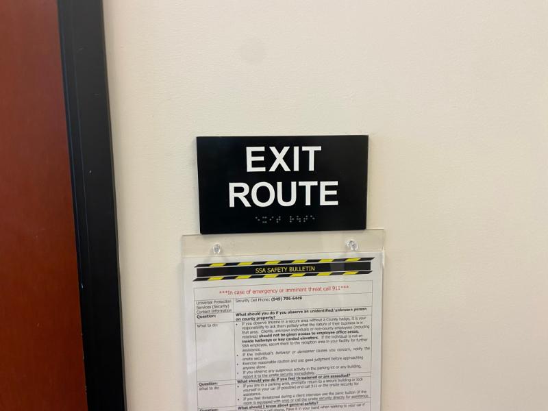 ADA Compliant INterior signs in orange county, ca