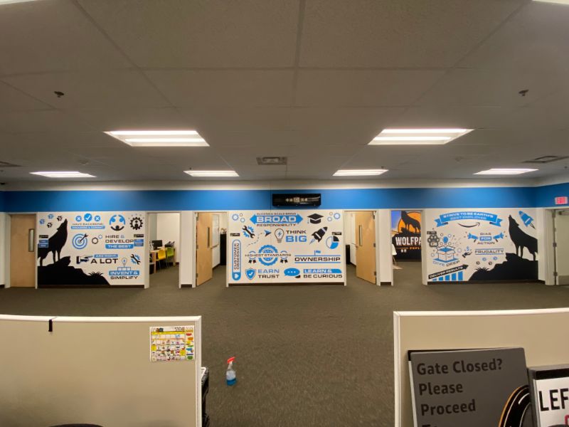 custom designed office wall graphics and decals in riverside county, ca