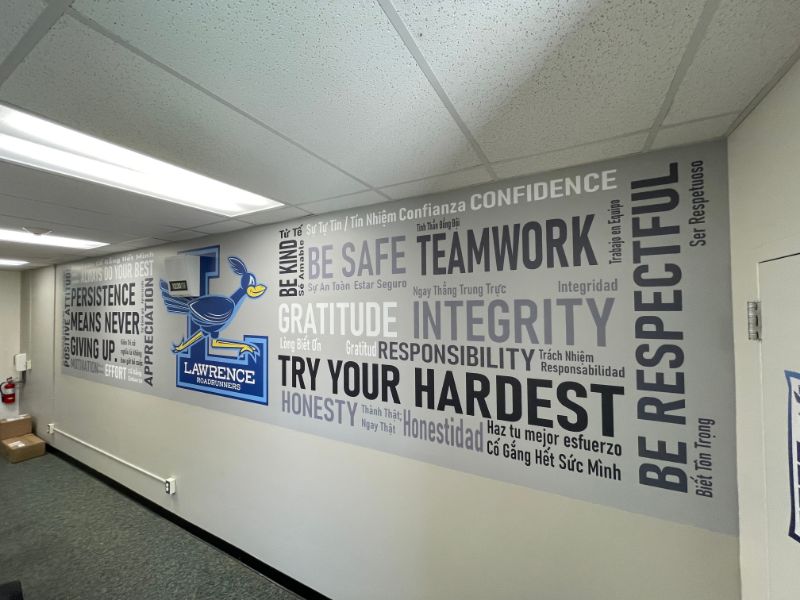 elementary school wall wraps in garden grove, ca