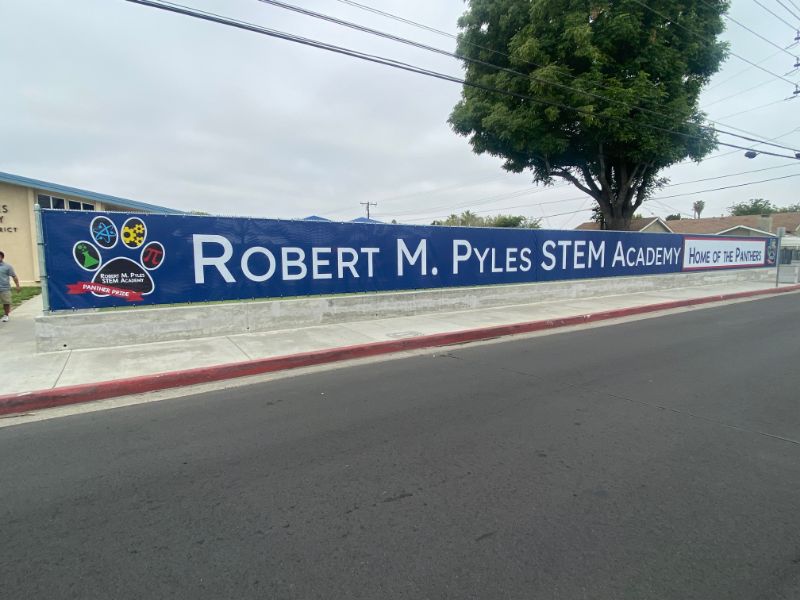 heavy duty mesh fence banners for schools in los angeles, ca
