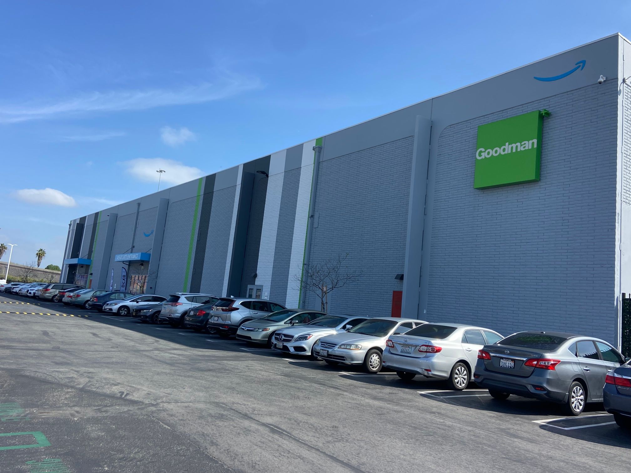 distribution center exterior wall logos in anaheim, ca