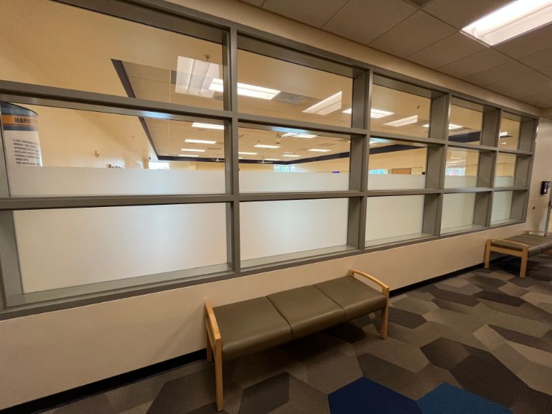 Frosted Privacy Film Added to Windows Gives Athletes a Place to Work out in Fullerton CA