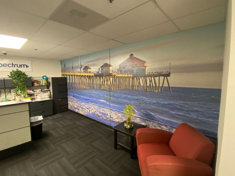 Wall Murals Add an Interesting View to Bland Office Walls in Garden Grove CA