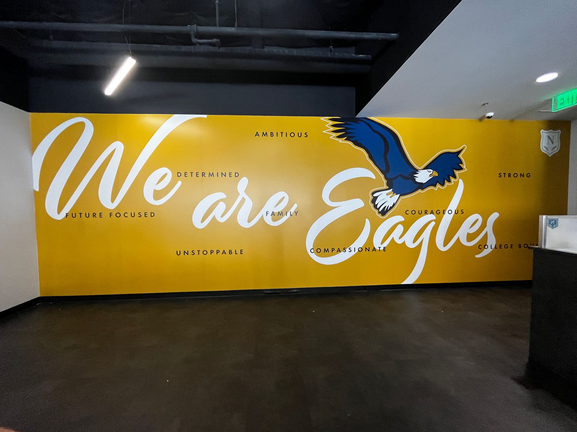 Custom Wall Graphics for NOVA Academy in Santa Ana, CA Show School Pride