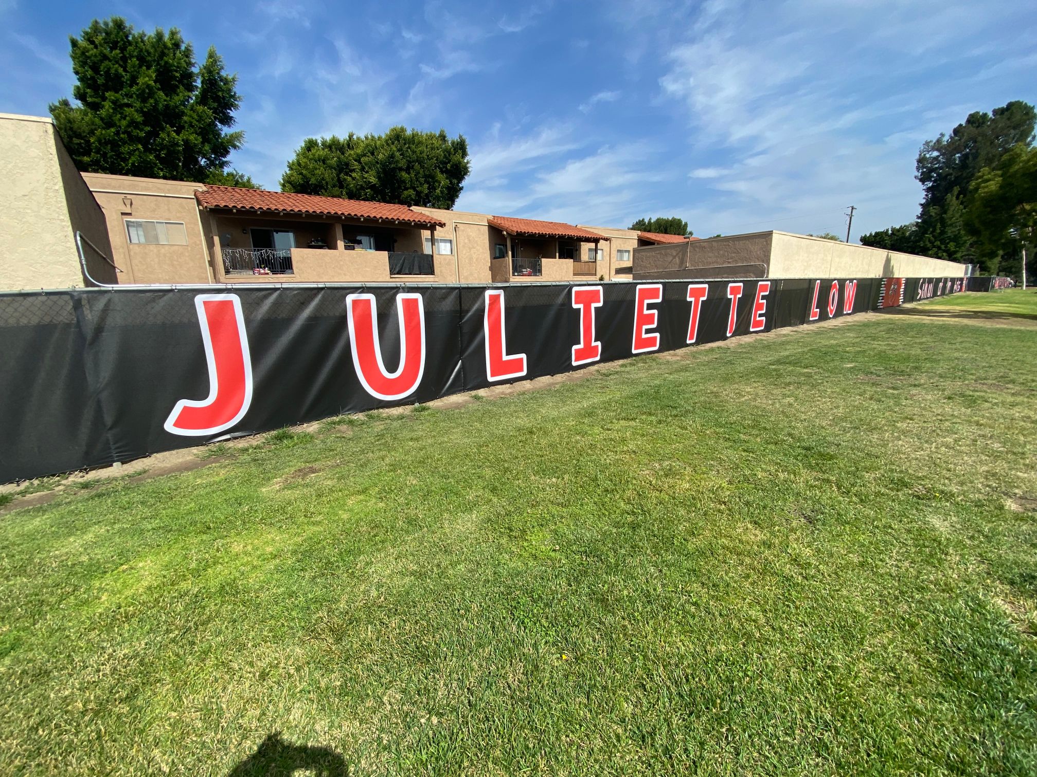 fence banners for schools in Orange County CA