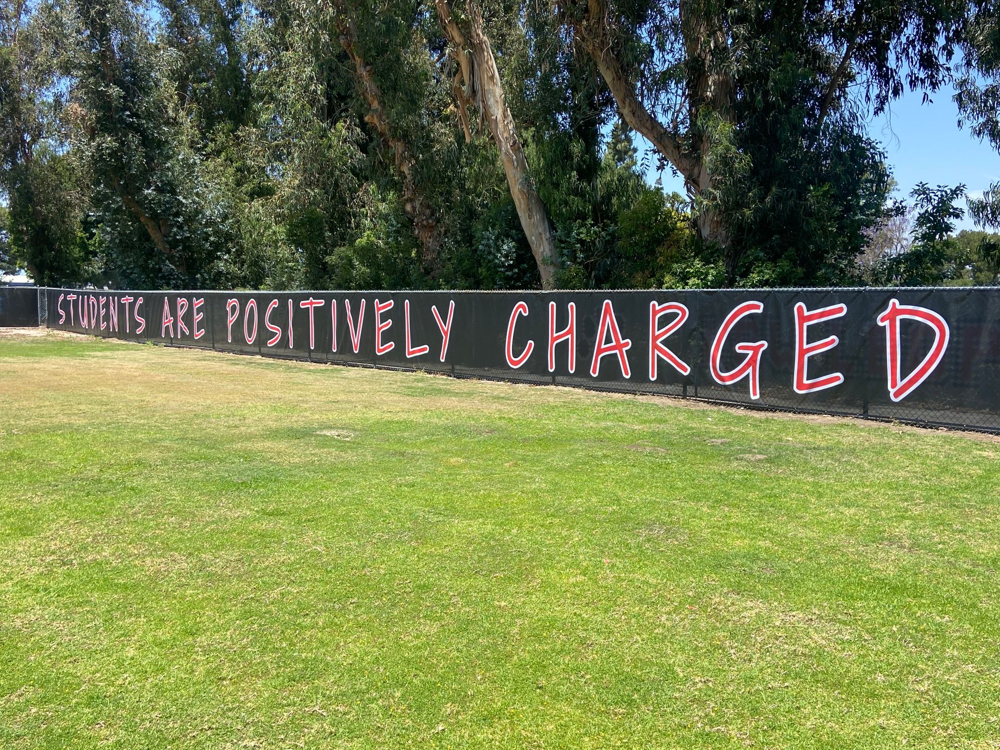 fence banners for schools in Orange County CA
