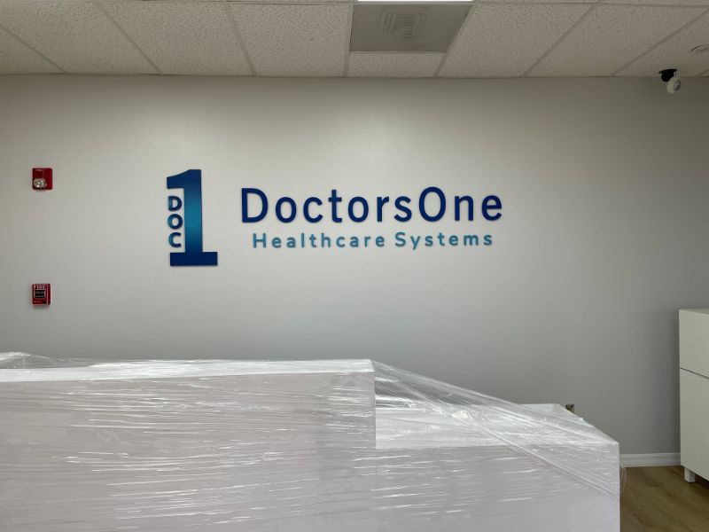 custom lobby logo signs in Irvine CA