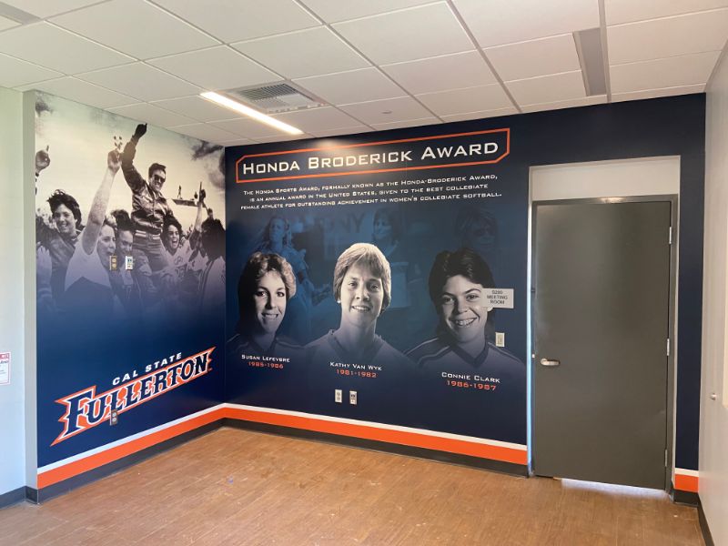 Wall Wraps and Murals Showcase History Cal State Fullerton's Softball Program