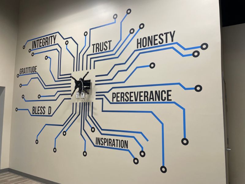 Wall Wrap and Graphics Transform Telecom Company Offices in Fullerton CA