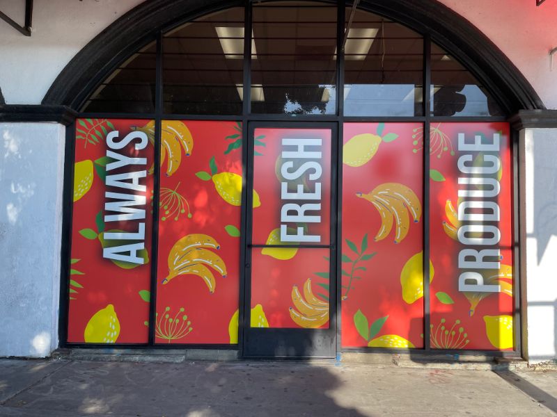 Window Wraps and Graphics Attract More Customers to Metro Mart in Los Angeles CA