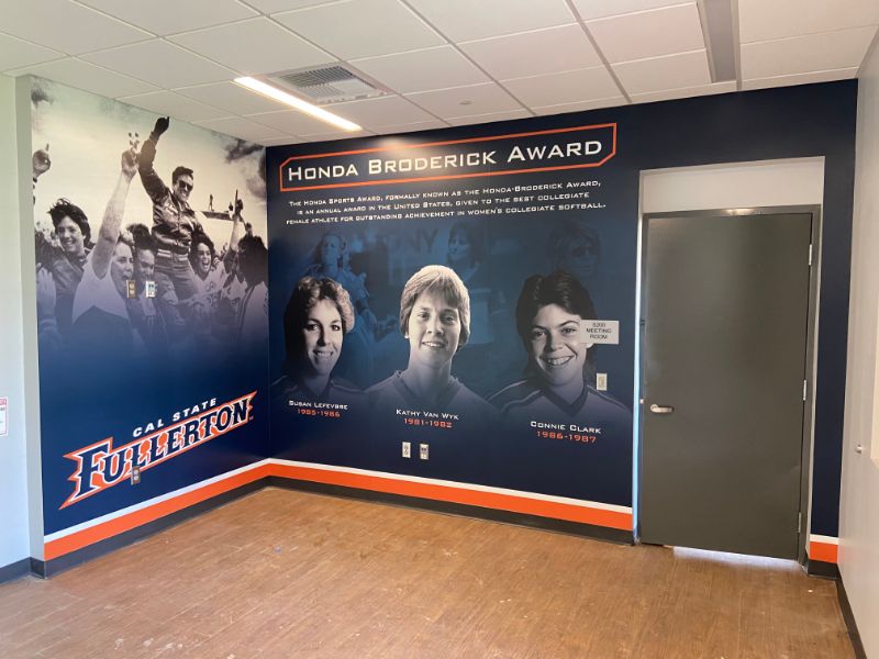 Wall Wraps and Murals Showcase History Cal State Fullerton's Softball Program