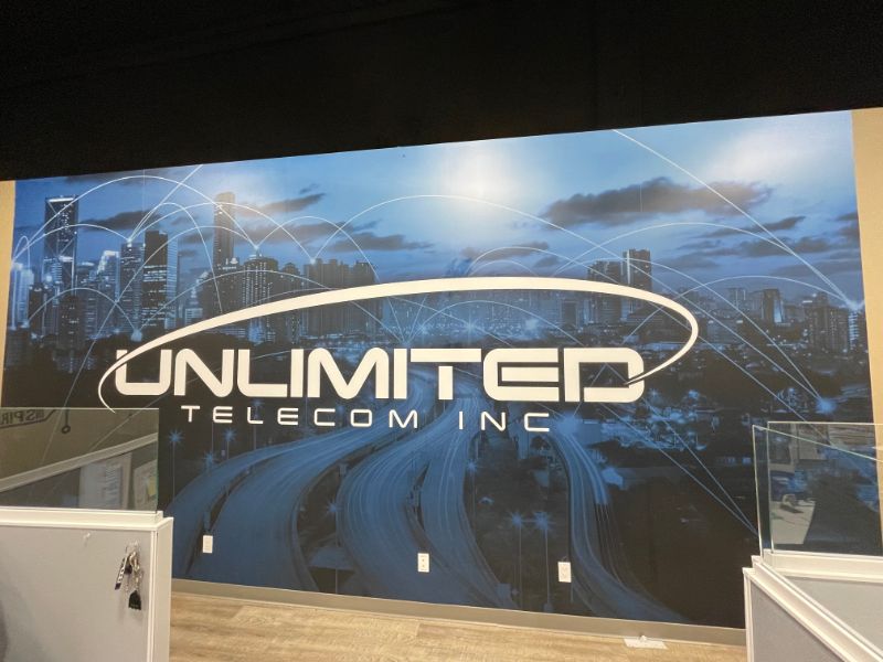 Wall Wrap and Graphics Transform Telecom Company Offices in Fullerton CA