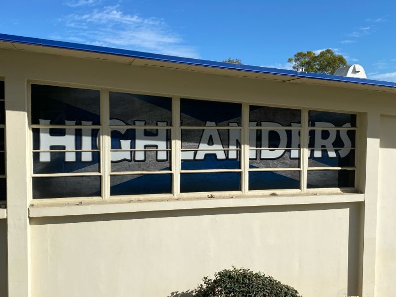 Perforated Window Graphics Allow Orange County CA School to Show Spirit