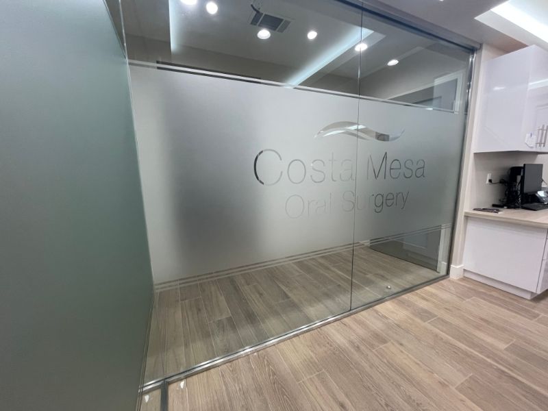 frosted glass graphics in Costa Mesa