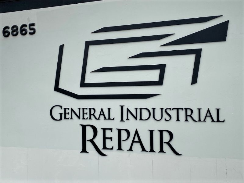 Building Sign with Logo and Lettering for Warehouse in Montebello CA