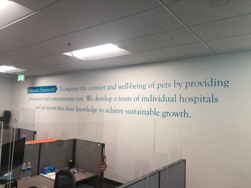 Mission, Vision, and Values Wall Signs for Offices in Orange County CA