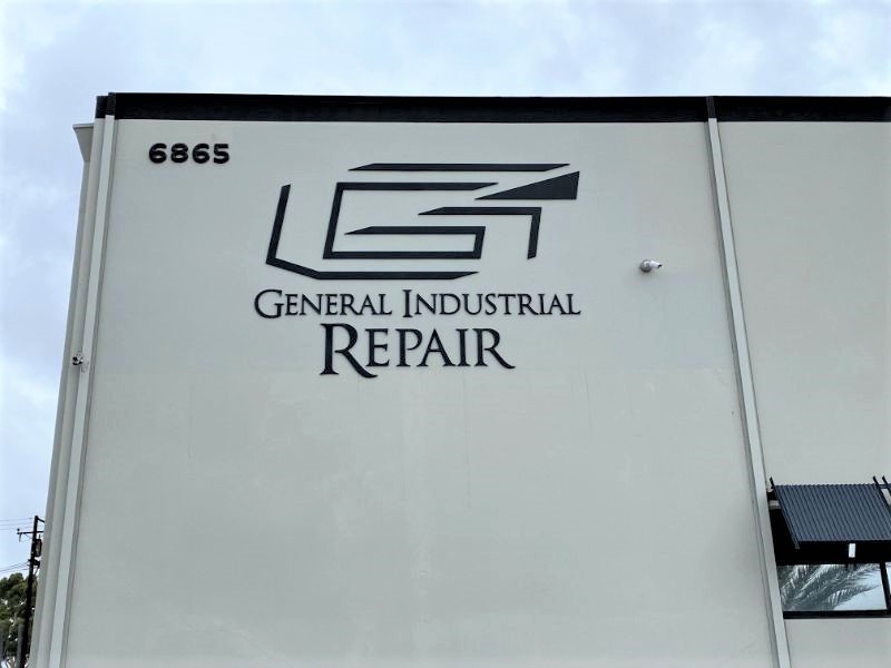 Building Sign with Logo and Lettering for Warehouse in Montebello CA