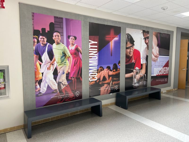 wall graphics and banners for schools in orange county ca