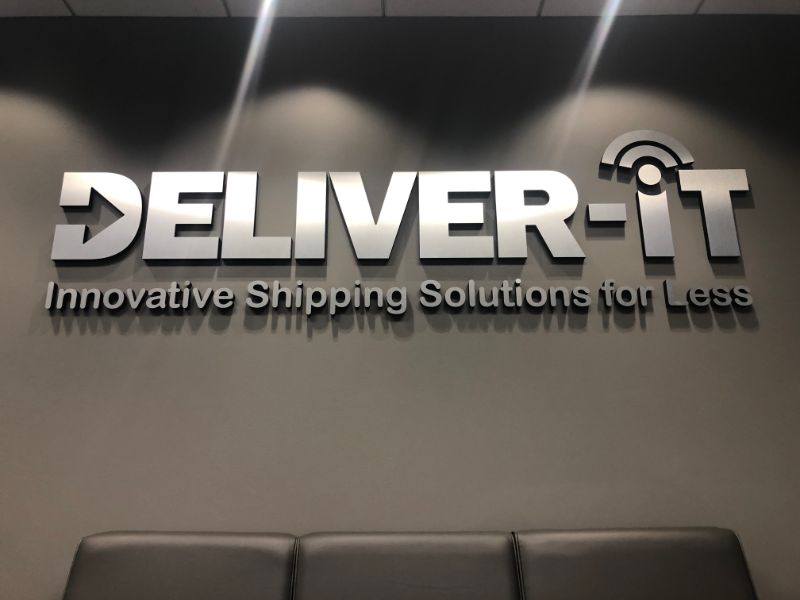 brushed silver metal lobby logo signs in anaheim ca