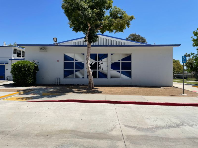 window graphics for schools in Orange County CA