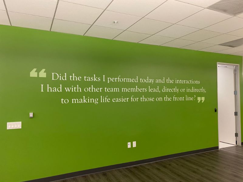 Word Wall Graphics and Wall Quotes for Offices in Anaheim CA