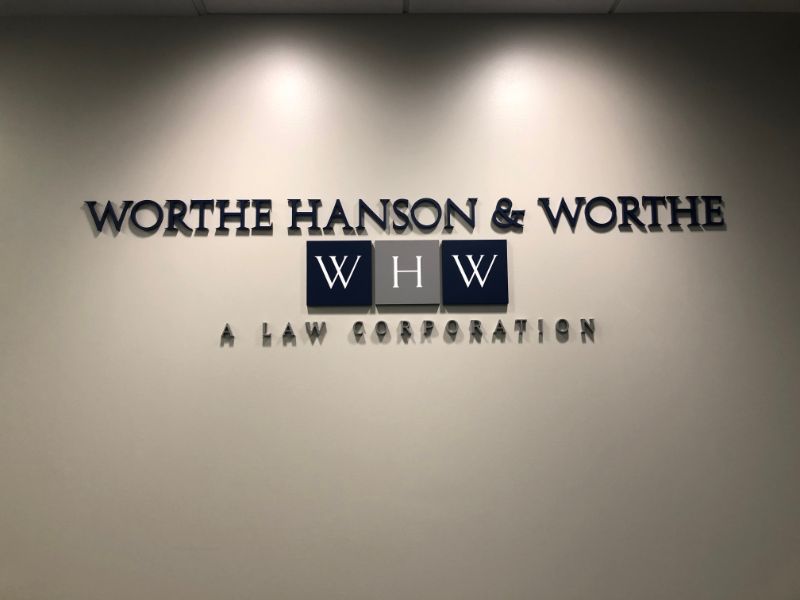 Custom Lobby Logo Sign Options for Offices in Orange County California