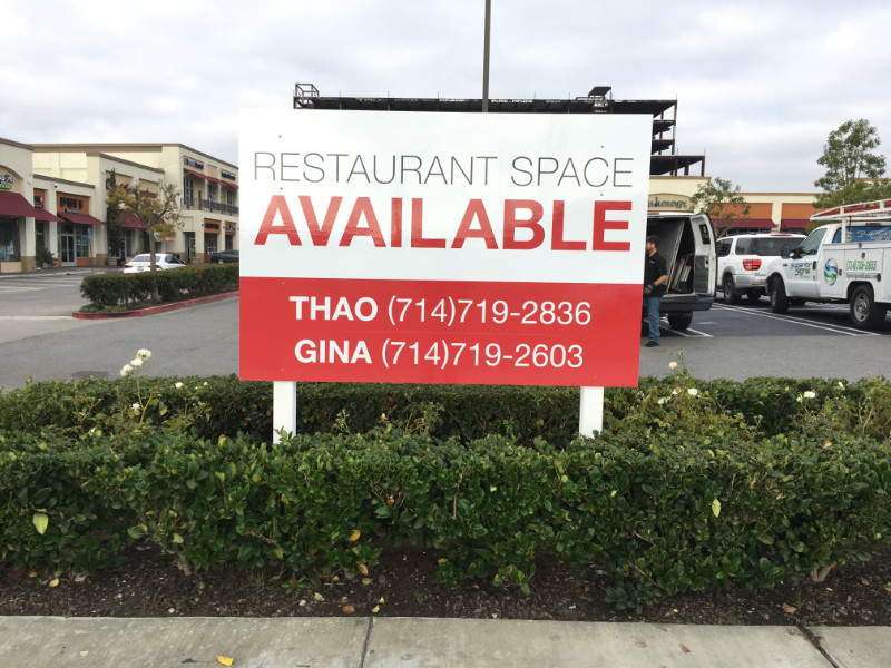 Graffiti Proof Commercial Property “For Lease” Signs and Graphics in Orange County