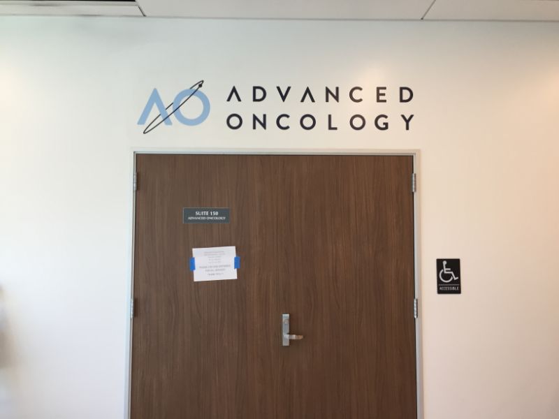 custom office logo sign and vinyl wall graphic